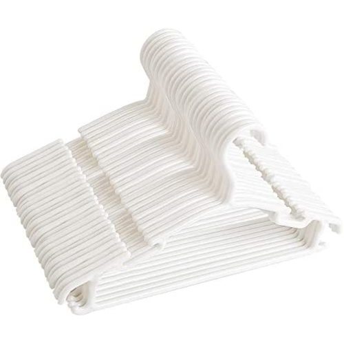 Toddler Hangers Baby Hangers for Closet, 60 Pack White Plastic Hangers