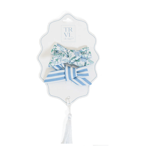 Signature Hair Accessories Bow Clip, Set 2 Hamptons Floral