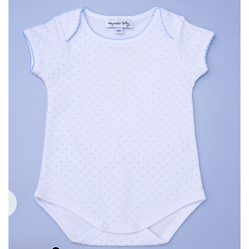 Mini Dots Short Sleeve Bodysuit - Blue
