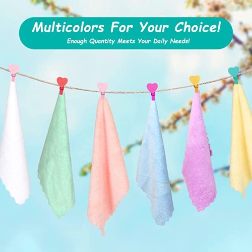 HOMEXCEL Baby Washcloths 50 Pack, Microfiber Coral Fleece Baby Bath Face Towel 7 x 9 Inch Extra Absorbent and Soft Burp Cloth and Wash Cloths for Newborn,Infants and Toddlers, Gentle On Sensitive Skin