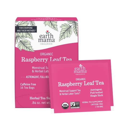Earth Mama Organic Red Raspberry Leaf Tea for Pregnancy Herbal Labor Prep 16 Tea Bags