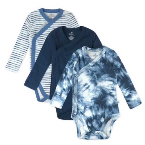 3-Pack Organic Cotton Long Sleeve Side-Snap Bodysuits | Honest Baby Clothing