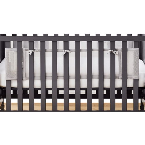 HALO Breathable Mesh Crib Liner for Full Sized Solid End Crib in White