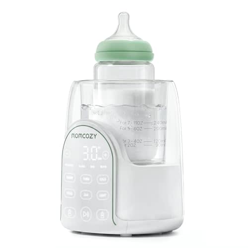 Momcozy NightPro Baby Bottle Warmer for Breastmilk, Built-in Night Light, BPA-Free Tritan, Fullest Nutrients Preserved with Fast & Even Water Bath Warm, Newborn Breastfeeding Essentials Gift for Mom