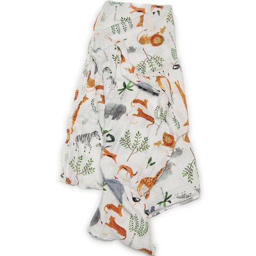 LouLou Lollipop Baby Safari Jungle Muslin Swaddle