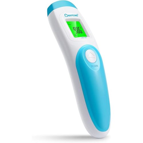 Berrcom Non Contact Forehead Thermometer Digital 3 in 1 Contactless Infrared Thermometer for Babies Adults Objects and Space Instant Measuring Time Memory Function