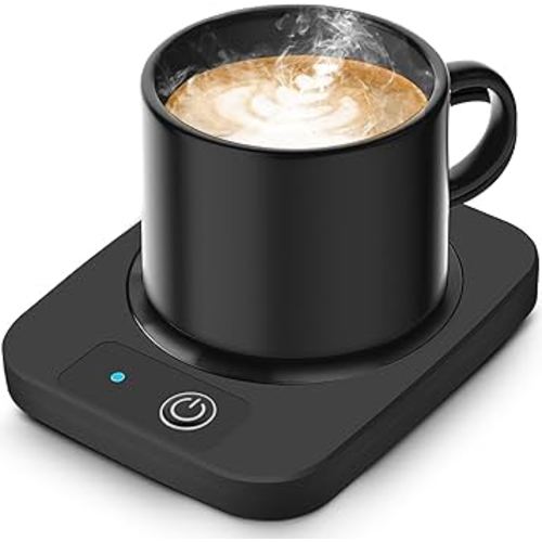 Coffee Mug Warmer, Smart Candle Warmer, Electric Cup Warmer with Aluminum Metal Panel for Office, Desk Accessories, Electric Beverage Warmer for Cocoa, Milk, Coffee Gifts for Dad