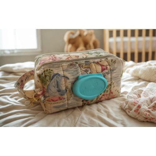 Vintage Pooh Diaper Wipe Bag | Stroller Organizer, Toddler Essentials, Baby Shower Gift, Double Zipper Pouch