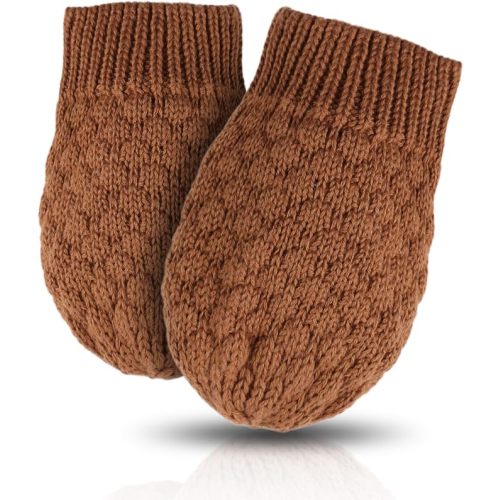 Baby Knit Mittens Toddler Boys Girls Gloves Winter Infant Newborn No Scratch Mitten 0-3 Years