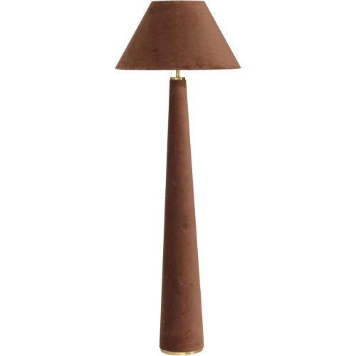 Tov Furniture Graham Chocolate Brown Velvet Floor Lamp