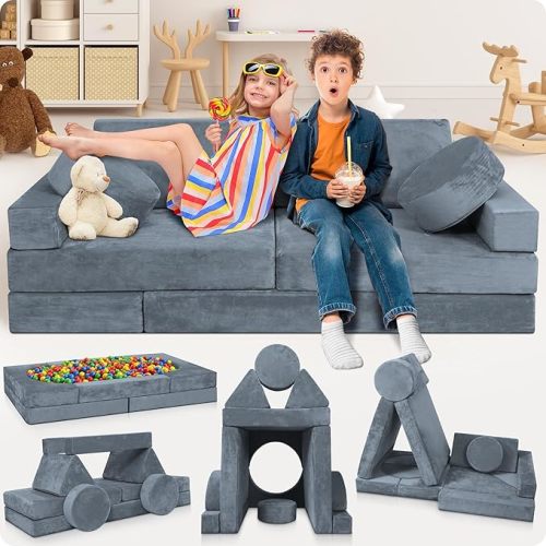 Lunix 14pcs Modular Kids Play Couch