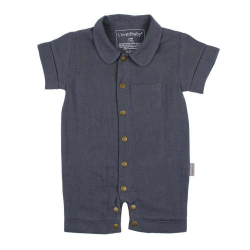 Dusk | Organic Muslin S/Sleeve Coverall – L'ovedbaby