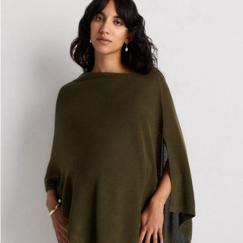 Lightweight Cotton Cashmere Nursing Shawl in Olive