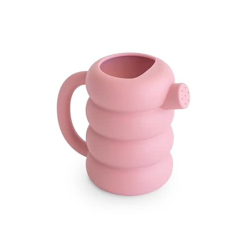 mushie Silicone Watering Can | Bath and Outdoor Play for Toddlers 10 Months+ (Peony)
