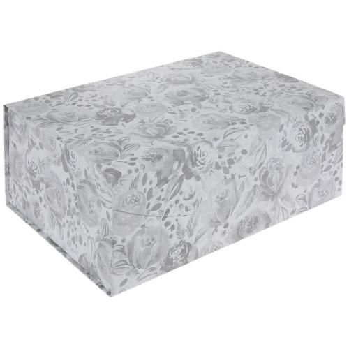 Gray & White Floral Box