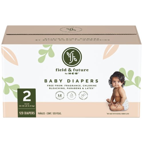 Field & Future by H-E-B Value Pack Baby Diapers - Size 2