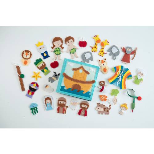 Handmade Bible Quiet Book, Felt Storybook, Baptism Gift