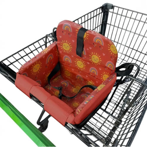 Shopping Cart Cover for Baby, High Chair Cover, Grocery Cart Cover, Cart Seat Cover for Baby, Shopping Cart Seat (Sun Rainbows)