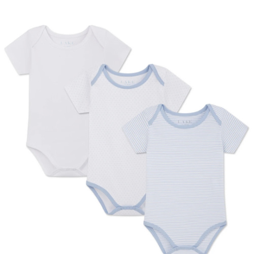 LAKE | Baby | Pima Cotton Pajamas | French Blue Baby Bodysuit Bundle