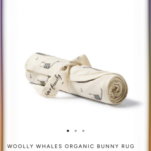 Woolly Whales Organic Bunny Rug