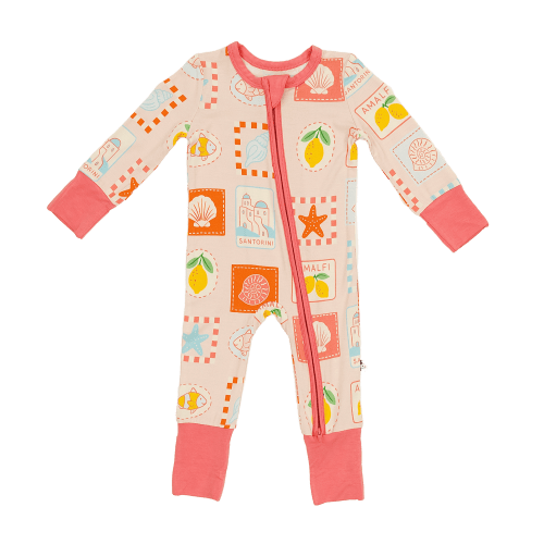 Larkspur Baby | Romper Pajamas | Convertible Footed Romper in Amalfi Dreams