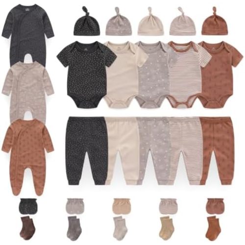 Unisex Baby Clothes 28Pcs Cotton Layette Gift Set and Accessories
