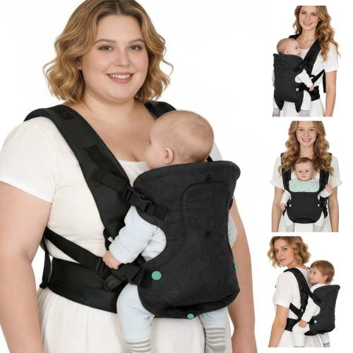 Baby Carrier, Caveen Baby Sling Newborn, Ergonomic Baby carriers for infants to Toddler, Newborn, Black