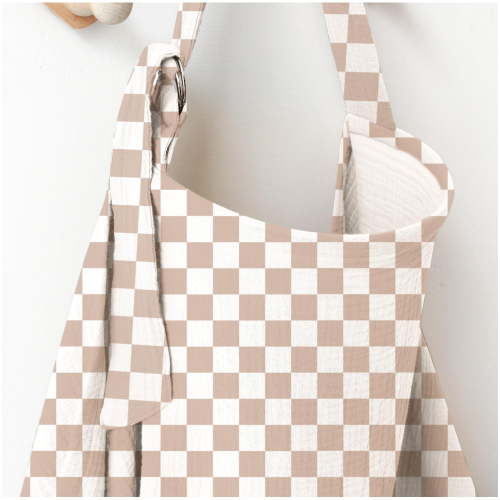 Muslin Nursing Covers for Breastfeeding, Privacy Breast Feeding Cover with Arch Neckline for Mom and Baby