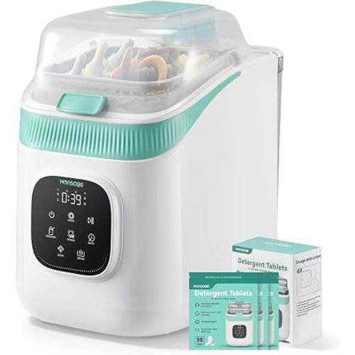 Baby Bottle Washer, Bottle Washer Pro, Sterilizer & Dryer,Baby Bottle Washer for Bottles, Pump Parts & Baby Essentials, Fast 19/49min Wash Cycles with 90 Detergent Tablets - Effortless, Time-Saving