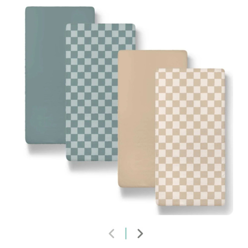 Check Baby Organic Bassinet Sheets 4-Pack for Boys and Girls