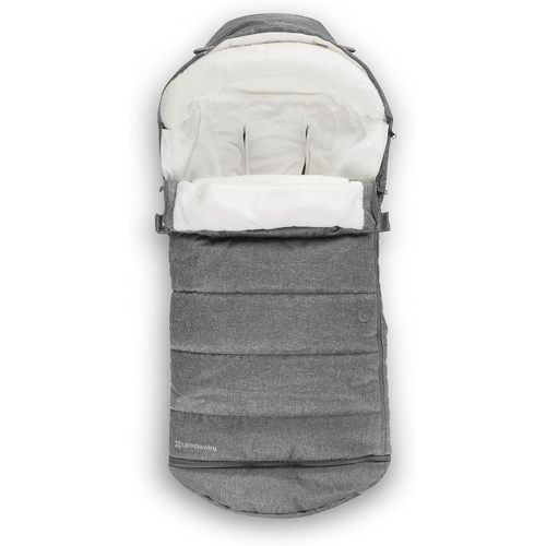 UPPAbaby CozyGanoosh 2-in-1 Seasonal Footmuff - Easily Attaches to UPPAbaby Strollers and RumbleSeat – Versatile, Ultra-Plush Zip-Out Liner for Cold Weather – Greyson (Charcoal Mélange)