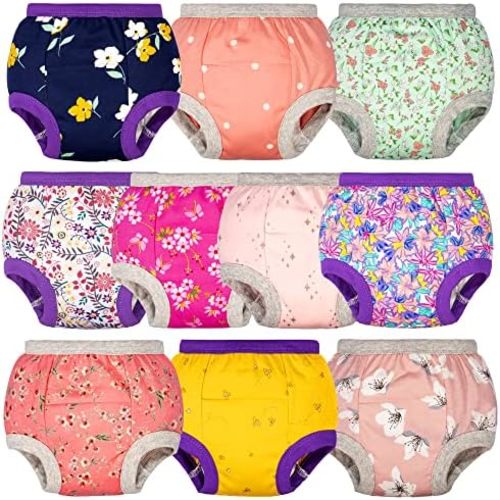 BIG ELEPHANT Potty Training Underwear, 100% Cotton Absorbent Unisex Toddler Pee Pants for Boys Girls