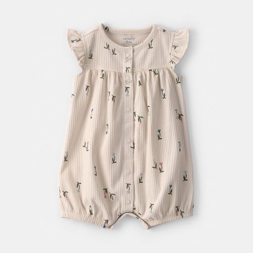Baby Girl Carter's Floral Short-Sleeve Romper