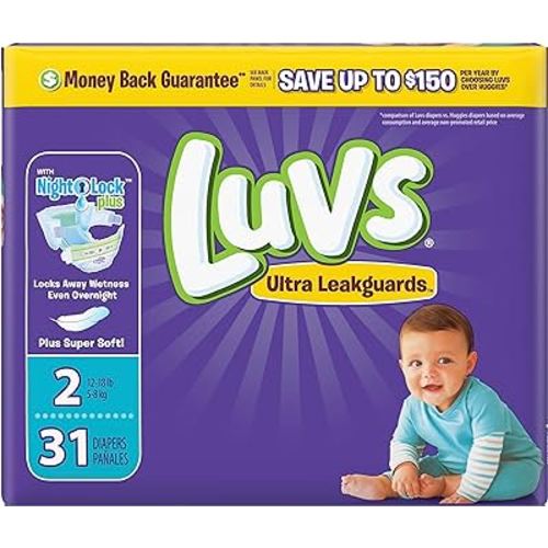 Luvs Diapers Size 2, 31 Count