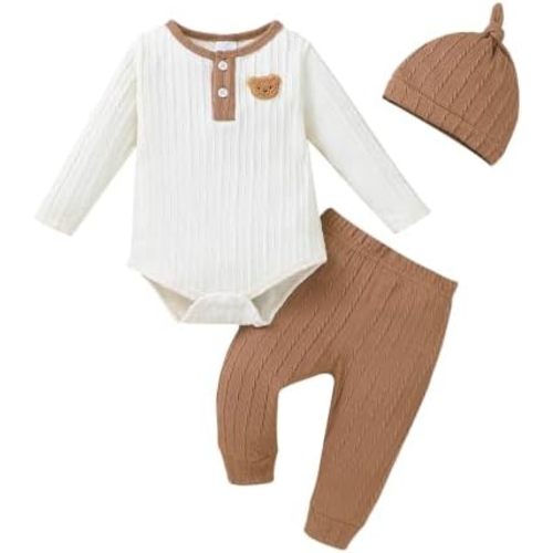 Renotemy Newborn Baby Boy Clothes Winter Outfit Essentials Preemie-12Months