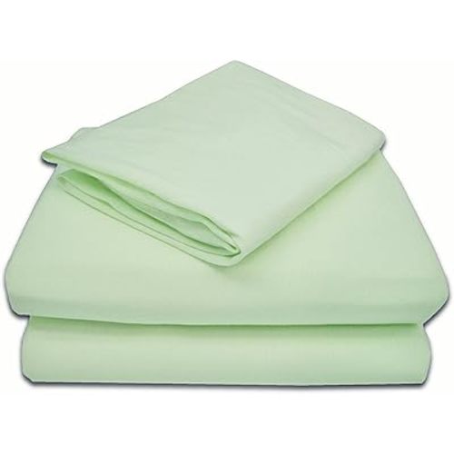 American Baby Company 28" x 52" 100% Natural Cotton Jersey Knit Toddler/Crib Sheet Set – 3-Piece Soft & Breathable Crib/Toddler Bedding Set, Celery, for Girls and Boys