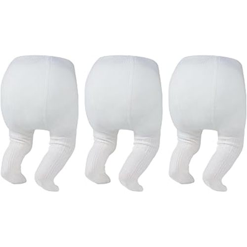 Zando Opaque Cotton Tights for Baby Girls, Infants & Toddlers, Cozy Winter Leggings with Cable Knit Design, Size 0-3M to 6-7T