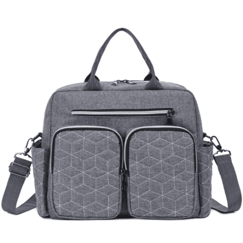 Diaper Bag Tote,AILKIN Baby Diaper Bag with 3 Insulated Pockets Adjustable Shoulder Strap Dry & Wet Compartment Large Capacity Bag Maternity Mommy Travel Diaper Bag for Boys Girls,Women(Gray)