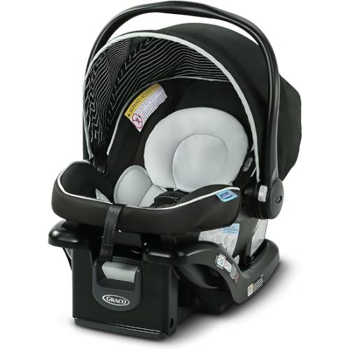 Graco SnugRide Lite LX Infant Car Seat, Lightweight Rear-Facing Seat for Babies 4–30 lb, 4-Position Adjustable Base, Latch Installation & ProtectPlus Engineered, Studio