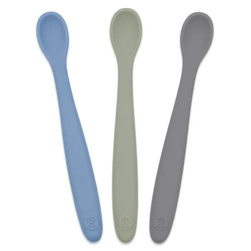 WeeSprout | Silicone Baby Spoons First Stage Infant Feeding | Set of 3 Pack