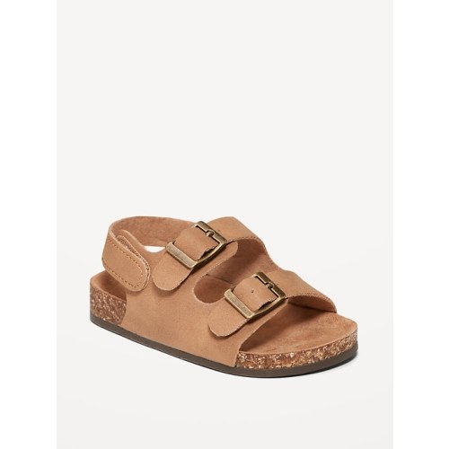 Faux-Leather Double-Buckle Sandals for Baby
