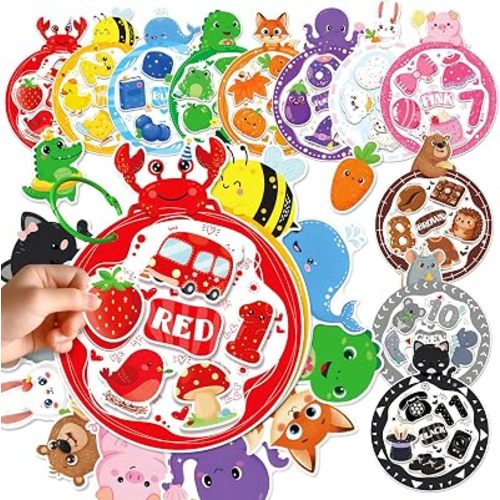 slapaflife Montessori Color Sorting Toys for Toddlers 2-4,Fine Motor Toys for Toddlers 3-4, Busy Book Preschool Learning Activities, and Toddler Matching Games for Learning and Gift Ideas.