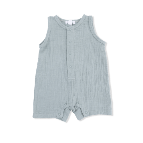 Sleeveless Shortie Romper - Jadeite