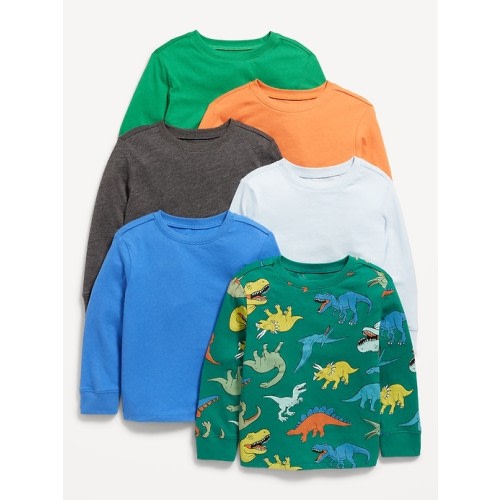 Long-Sleeve T-Shirt 6-Pack for Toddler Boys