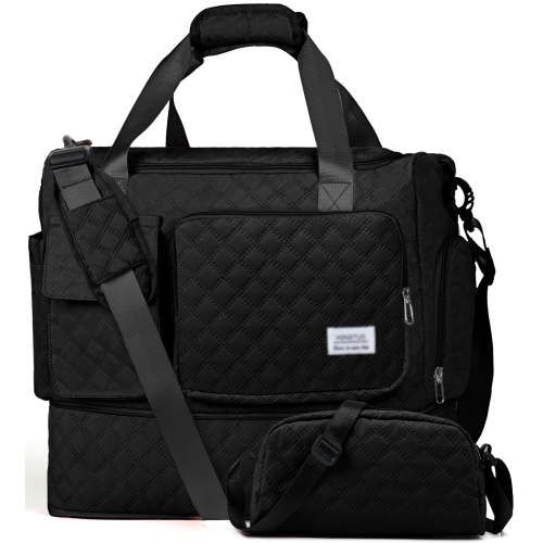 Gynky Travel Duffle Bag Weekender Bags for Women with Shoe Compartment Carry on Overnight Bag with Toiletry Bag Hospital Bag for Labor and Delivery Weekender Overnight Bag for Trave Sport Hospital