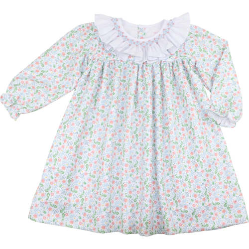 Floral Smocked Corduroy Dress