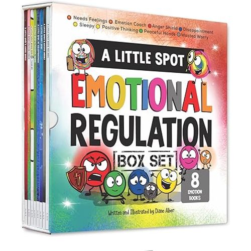 A Little SPOT Emotional Regulation Box Set (Books 49-56: Peaceful Hands, Anger Shield, Needs Feelings, Sleep, Disappointment, Wasted Worry, Positive Thinking, and Emotion Coach) Paperback – June 6, 2023