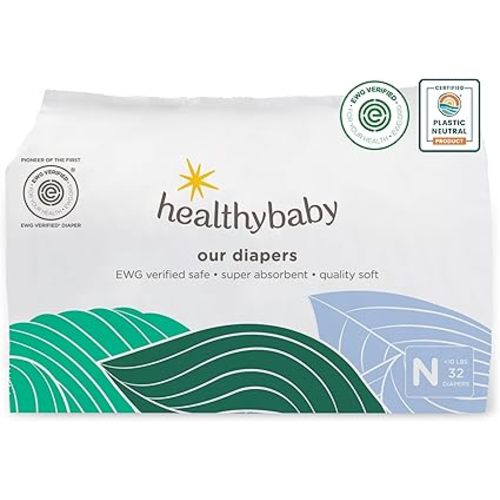 Healthy Baby - Our Diapers (Size N, under 10 lbs), 32 Diapers