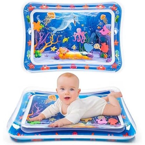 Yeeeasy Tummy Time Water Mat丨Inflatable Tummy Time Water Play Mat for Babies, Infants and Toddlers 3 to 24 Months Promote Development Toys Baby Toys essentials and Gifts