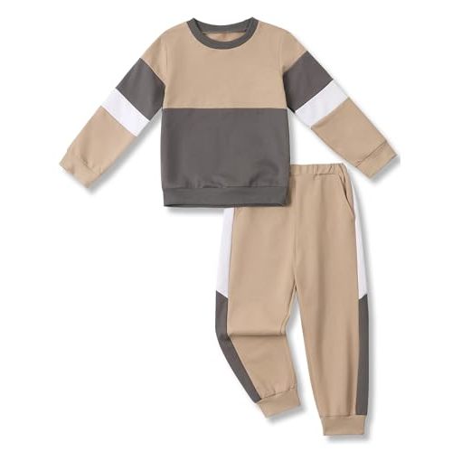 Hevemexy Toddler Boy Clothes Long Sleeve Hoodie Sweatsuits Tops and Pants 2Pcs Boys Fall Winter Outfits Set